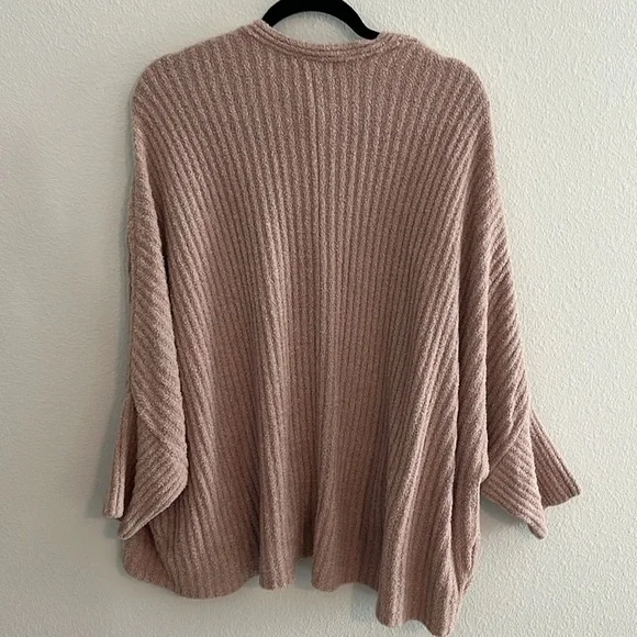 Barefoot Dreams CozyChic Lite Ribbed Shrug Cardigan Blush Pink Size 2X - Picture 6 of 7